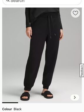 Lululemon Scuba High Rise Relaxed Black Jogger Pants with Drawstring